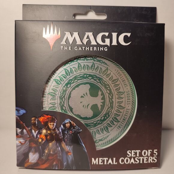 Magic The Gathering Coasters Set of 5 Official MTG Collectible Drinkware Holders - Picture 2 of 3
